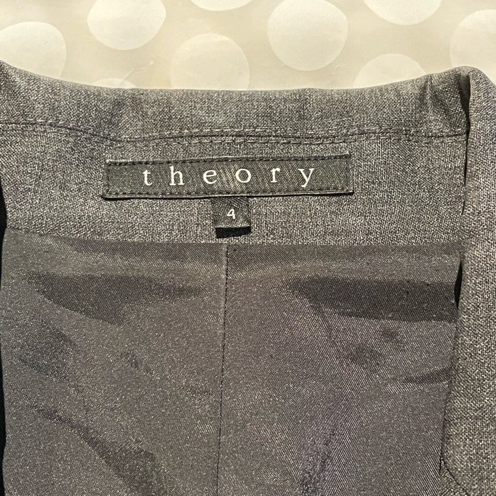 Preowned Theory Matching Grey One Button Blazer S… - image 5